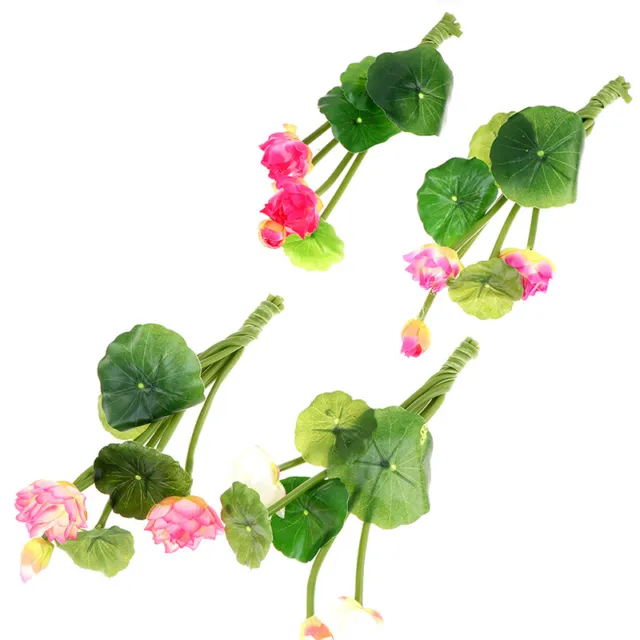 Lotus Simulation Artificial Flower Water Lily Micro Landscape Home Plants De-lk 3