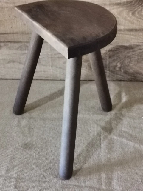 Petit Tabouret Ancien En Bois De Traite Des Vaches - Déco Ferme, Campagne, Chalet