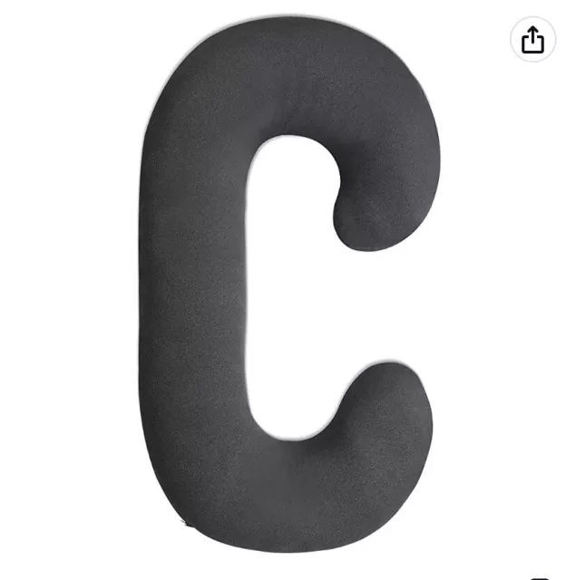 COSMOPLUS Pregnancy Pillow Cover C Shaped Full Body Pillow Case Cover for Mat...