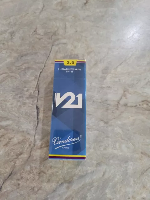 Vandoren V21 Bass Clarinet Reeds Strength #3.5 Box of 5 CR8235