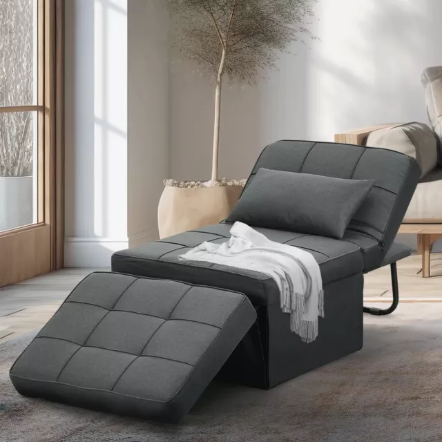 Ainfox Folding Sofa Bed, 4 in 1 Daybeds Ottoman Chair Lounge Couch for Guest