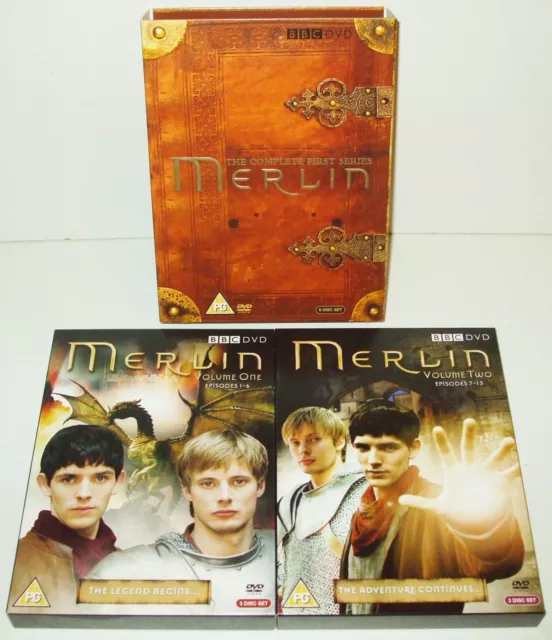 Merlin Complete Bbc Tv Series 1first Season Uk R24 Dvd Box Set Mint