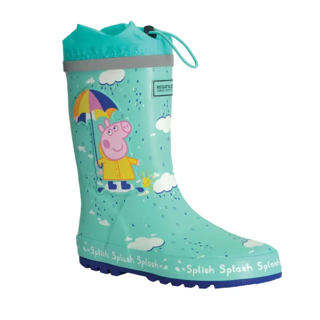 Regatta Childrens/Kids Peppa Pig Splash Square Wellington Boots (RG7809)