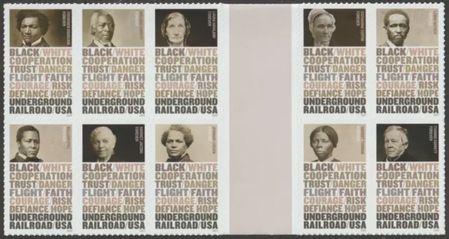 USA Sc. 5843a (68c) Underground Railroad 2024 MNH V gutter block