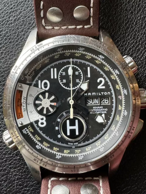 Hamilton Khaki X-Copter H766160 Day-Date Chronograph Automatic Watch RARE
