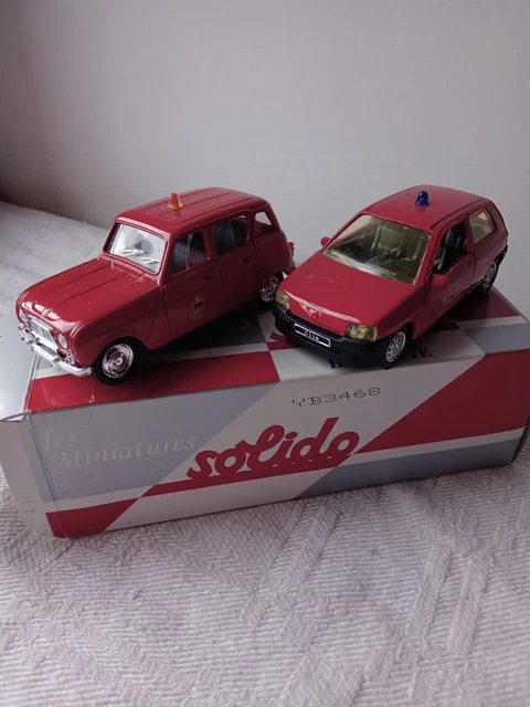 Miniature Renault Clio Pompier Solido 1/43 – Échelle 1/43, Couleur Rouge, Bon état