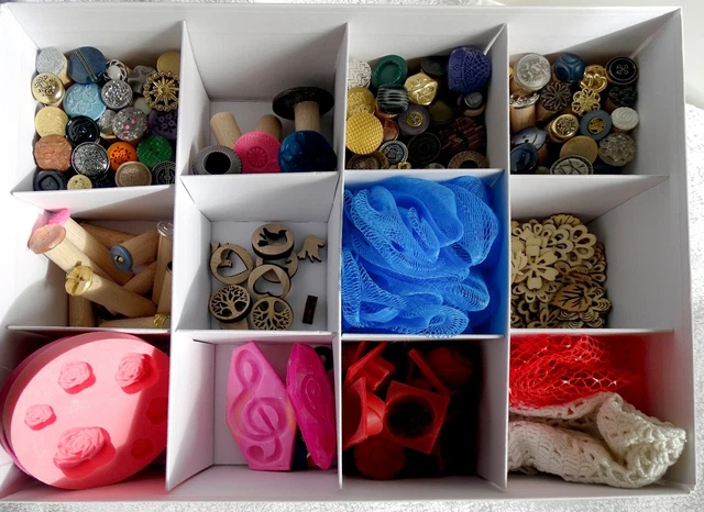 Konvolut 9, FIMO Stempel Eigenbau, Strukturwerkzeuge ua