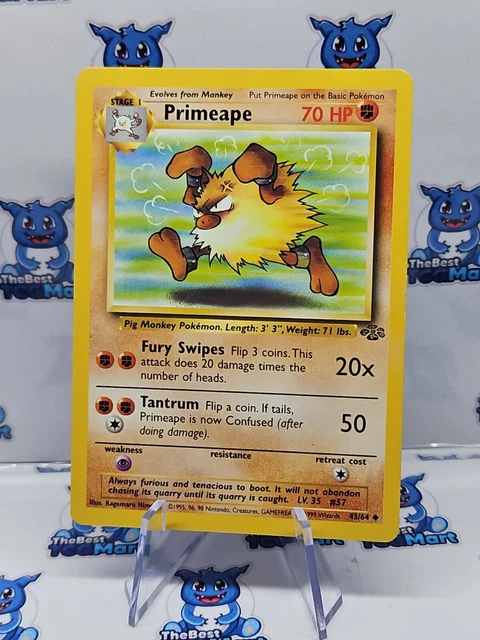 Persian (Jungle Set) 42/64 - Uncommon Pokemon Card - Unlimited Edition -  Near Mint Jungle Holos