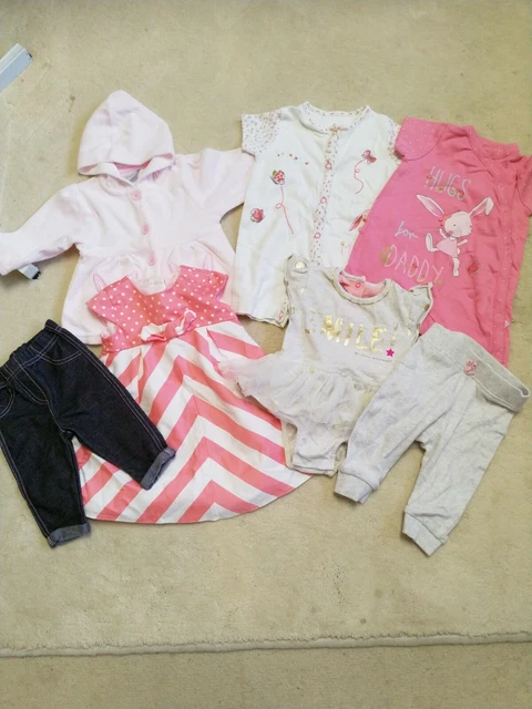 BABY GIRLS BUNDLE OF SUMMER CLOTHING AGE 0-3 MONTHS Good Condition No Marks