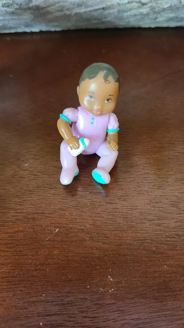 Vintage Fisher Price  Loving Family Dollhouse African American Baby