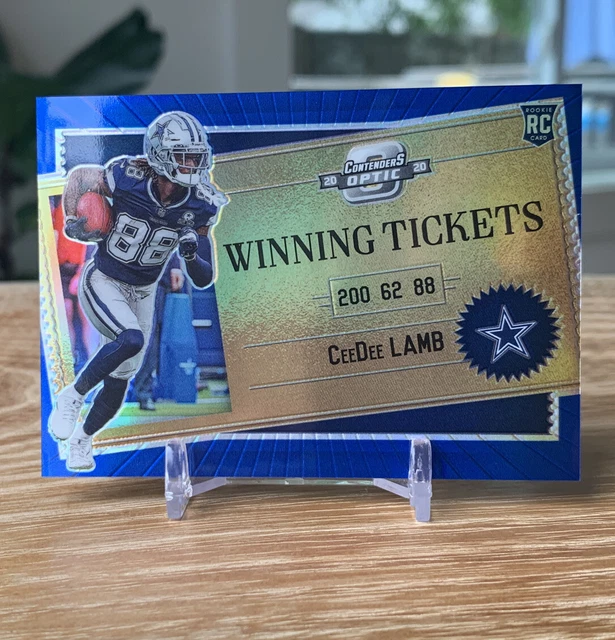 CEEDEE LAMB 2020 Contenders Optic Winning Tickets Blue Prizm RC /99 SP COWBOYS