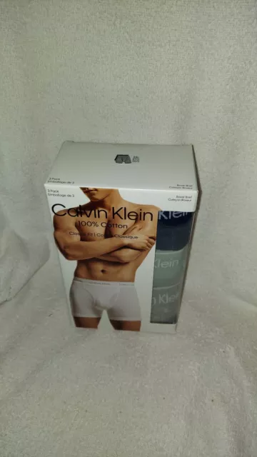 Calvin Klein Classic Fit Cotton Underwear 3-Pack Boxer Briefs  2Xl #Nb4003-Nib