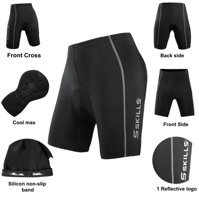 Mens Cycling Shorts Coolmax® Padding Outdoor Cycle Gear Tight Shorts