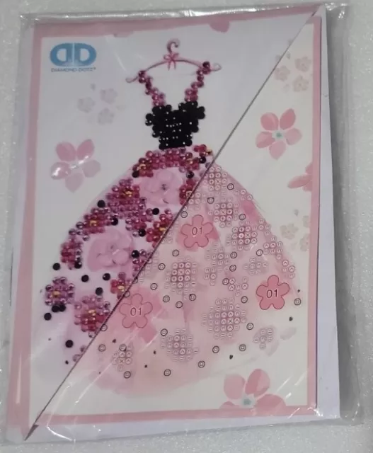 Diamon Dotz Greeting Card Brand New RARE Tool Pack Not Included Flower Dress