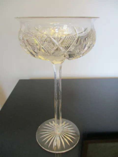 Antique American Brilliant Period ABP Cut Glass Crystal 10-1/8" Compote Bowl!
