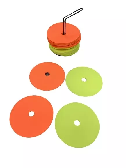 Round Rubber Flat Cones Training Spot Markers Football Pitch Floor Disc Sports