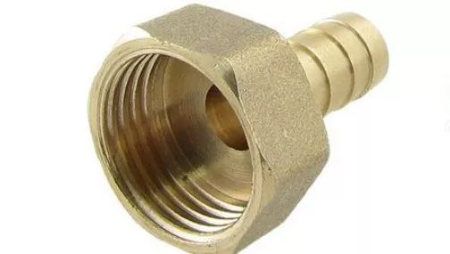 Brass Female Hosetail Straight Adaptor 3/8" Barb To 1/4" Female Bspt # P10-0604