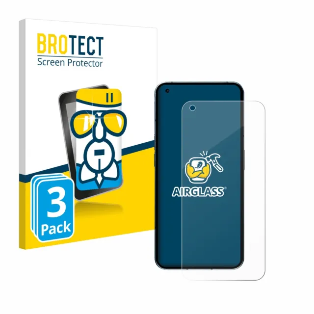 3x Pellicola Protettiva Vetro per Nothing Phone (1) (case-friendly) Protezione