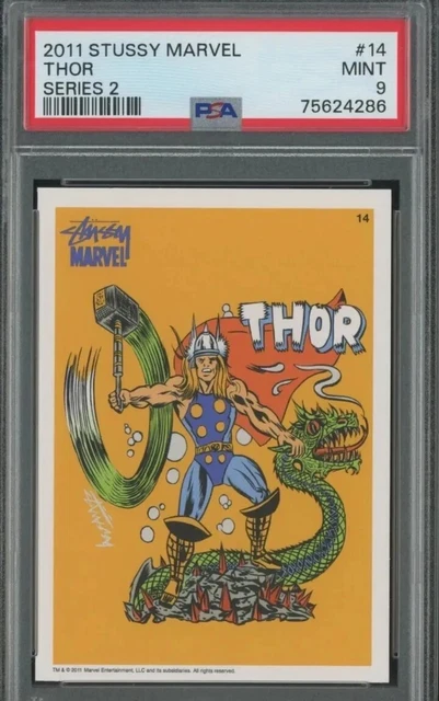 2011 Stussy Marvel Series 2 #14 Thor PSA 9 MINT Rare
