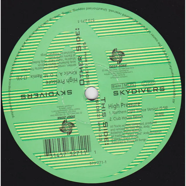 Skydivers - High Pressure (Vinyl 12" - 1996 - DE - Original)