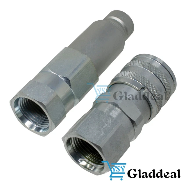 New 7246777 7246790, Male & Female Flat Face Coupler Kit Compatible For Bobcat
