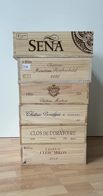 3x Weinkiste Holz 6er Kiste Deko Wein Shabby Chateau Regal