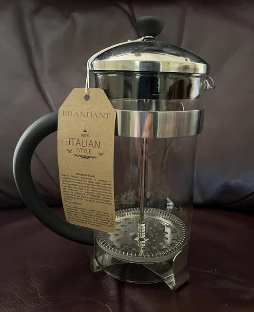 NEW BRANDANI ITALIAN Style Glass French Press Coffeemaker 9.95 PicClick
