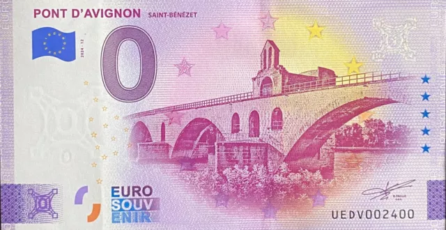 Geldschein 0 Europont D'Avignon San Benezet 2024 Nummer 2400