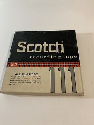 VINTAGE SCOTCH REEL to Reel Recording Tape 111 1/4 in x 1200 ft. 7” £7. ...