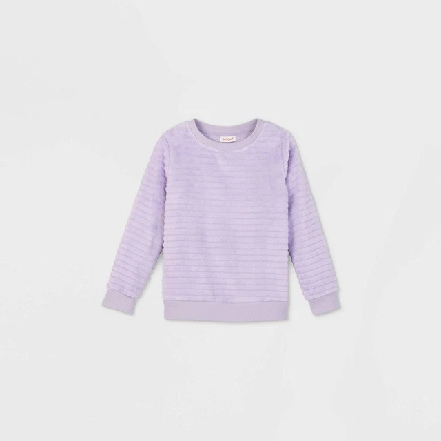 Girls Purple Sherpa Pullover Cat & Jack Violet Size M 7/8