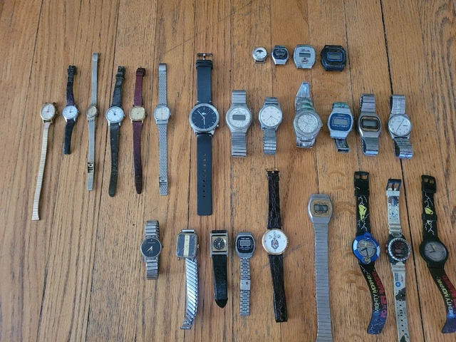 Watch Lot , 26 Watches Lacoste Seiko Timex Netsonic G Shock Kronos Starex Quartz