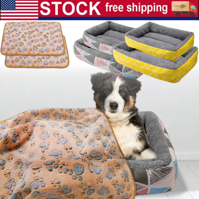 Pet Calming Bed Dog Cat Sleeping Kennel Puppy Soft Mat Pad Warm Nest Pet Blanket