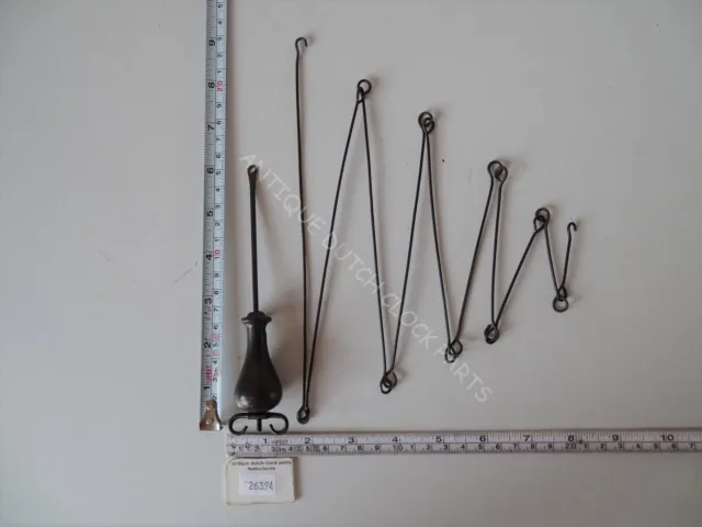 Foldable Rod And Black Pendulum Lead For French Morbier Or Comtoise Clock