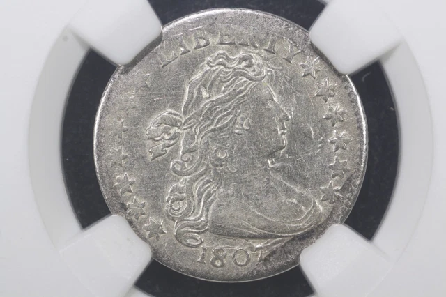 1807 JR-1 Draped Bust Dime, NGC AU Details
