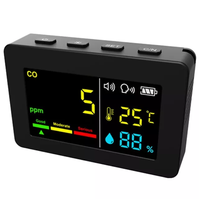 Medidor PortáTil de Calidad del Aire Probador de Temperatura y Humedad de C3805