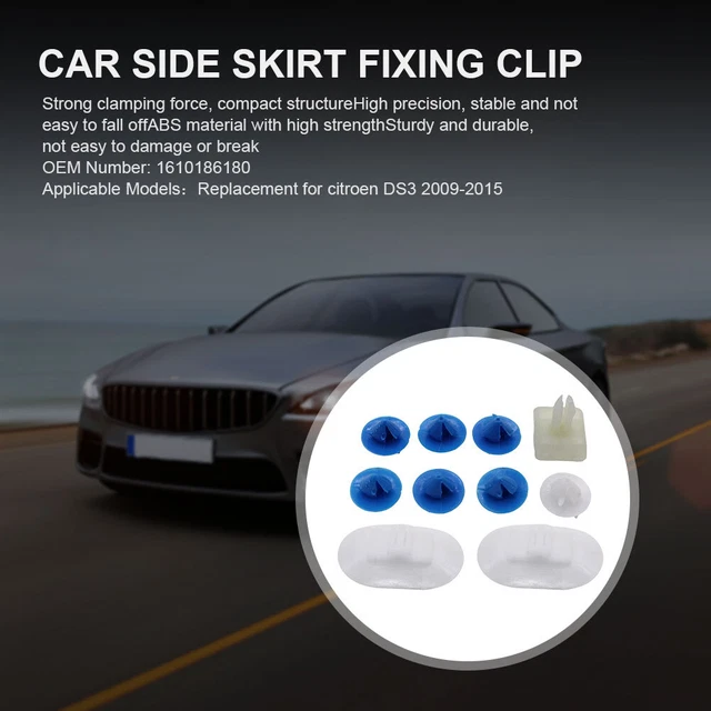 Car Side Skirt Securing Kit Side Skirt Attachment Kit for Citroen DS3 2009-2015