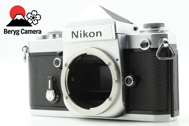 NEAR MINT] NIKON F Eye Level 35mm SLR Film Camera Silver Body from