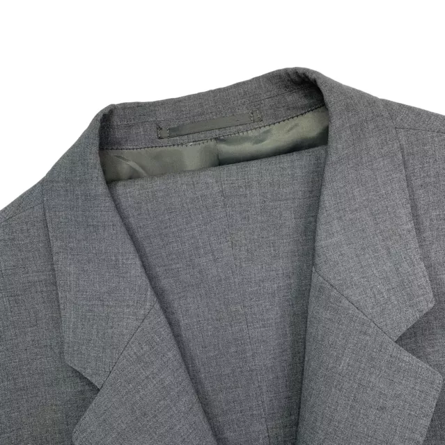 Uomo 44 R Theory Medio Grigio Moderno Fit Lana Abito Piatto Anteriore Pantaloni