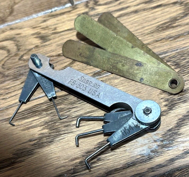 SNAP ON TOOLS Feeler Gauge Folding Set Ignition Wire Point Gap System