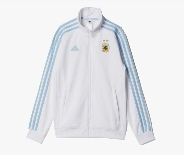 Adidas da Uomo Argentina Messi #10 Manica Lunga Pista Giacca, Bianco, XS