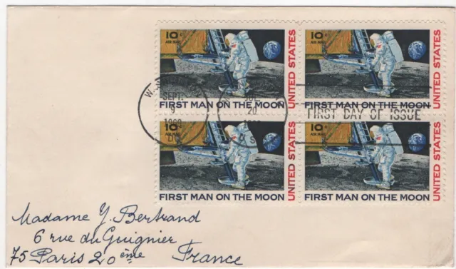 WASHINGTON FDC 1er  jour FIRST MAN ON THE MOON 20 Juillet 1969.FIRST DAY ISSUE.