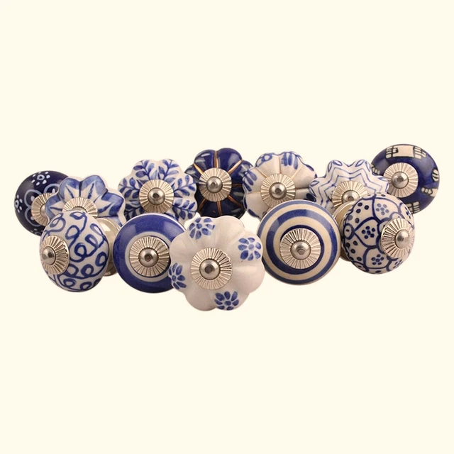 Ceramic Closet Wardrobes Handles Cabinet MULTI COLOR Drawer Knobs LOT of 30 Pcs
