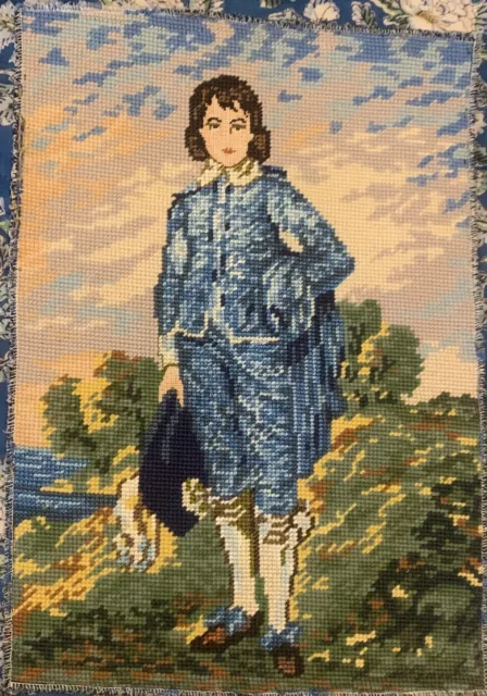 Vintage 'Blue Boy' Cross Stitch/Tapestry