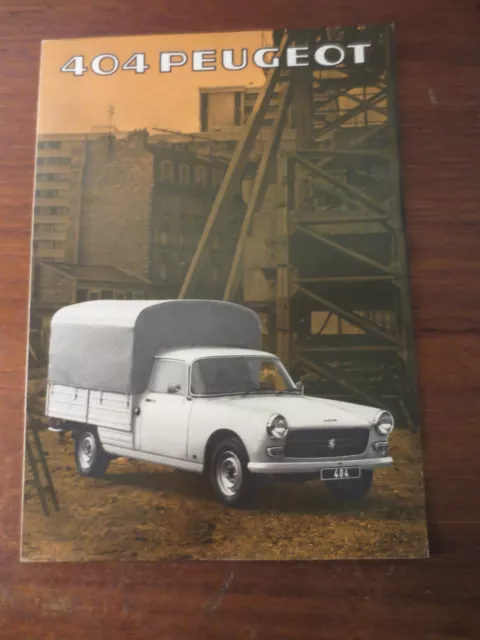 1977 Peugeot 404 light lorry & platform cab advertising brochure