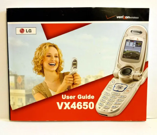 VERIZON USER GUIDE - LG VX4650 Flip phone - English Spanish Manual del usario