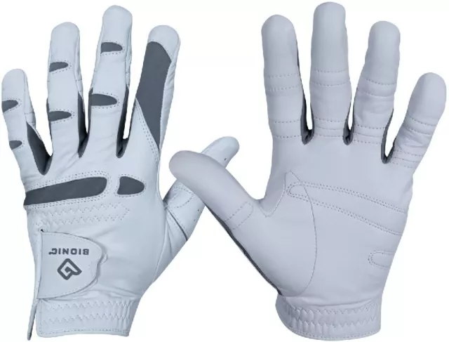 Bionic Mens Performance Grip Pro Left Hand White Golf Glove - New Pick Size