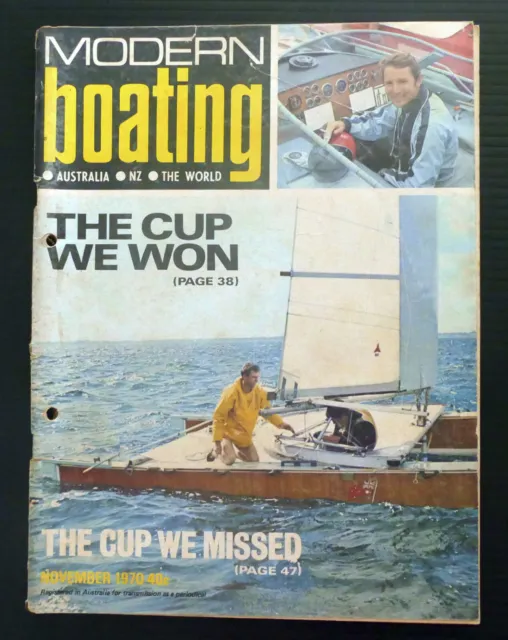 1970 Vintage Modern Boating Racing Sailing Boat Yacht Power Outboard Folkboat