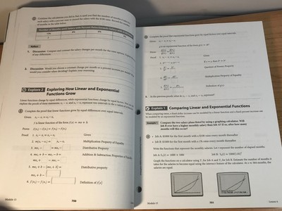 2 books: Integrated Mathematics Volume 1 & 2 by Houghton Mifflin Harcourt, 2015 9