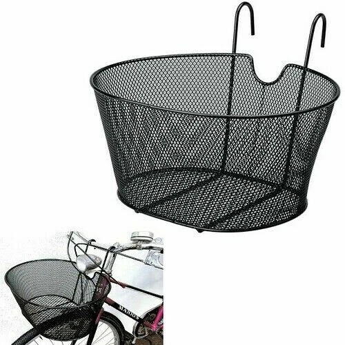 Panier De Vélo En Osier Ovale - 40x35x19 Cm - Naturel - Neuf - Pour Guidon