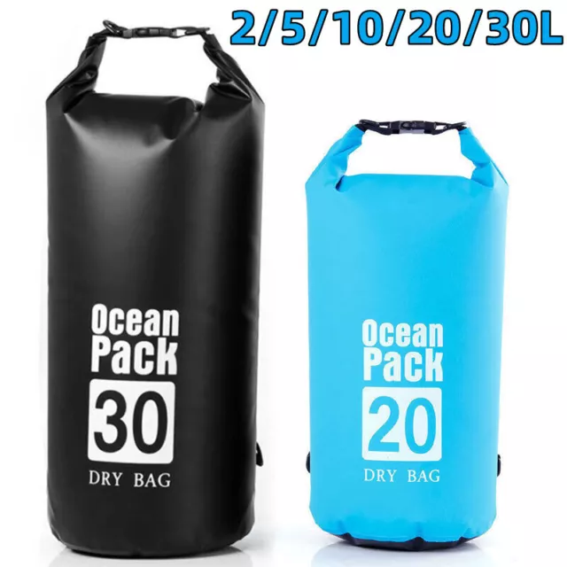 Drybag Tasche Seesack Packsack Wasserdicht 2L 5L 10L 20L 30L Rollbeutel 500D